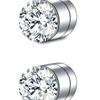 2-12 Stück Einfache Magnetische Nasenstecker-Ohrringe aus Edelstahl, 3 mm Nicht durchbohrte Körperschmuck für Männer und Frauen