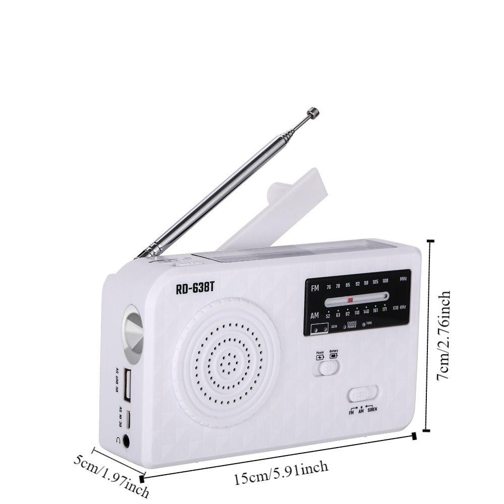 USB Charger Solar Hand Crank Radio LED Emergency Flash Light High Quality AM FM Radio  Radio