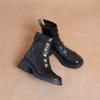 New Fleece Boots, Round Toe, Medium Thick Heel Boots, Anti-slip Women's Shoes