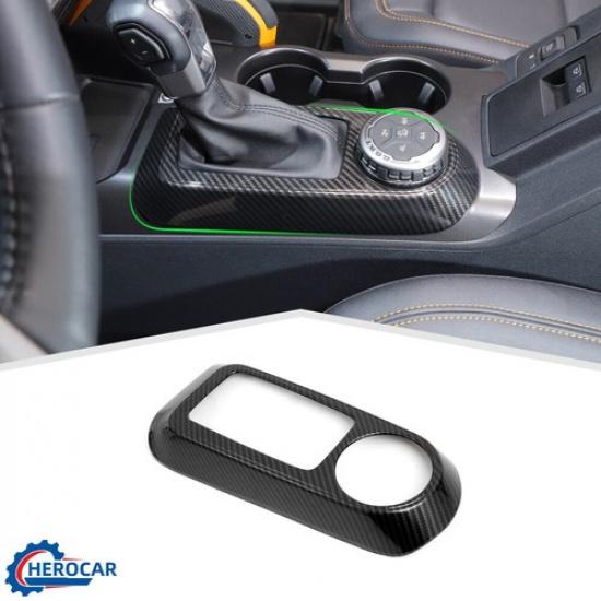 

ABS Gear Shift Panel Decorations Cover Trim For Ford Bronco +Carbon Fiber