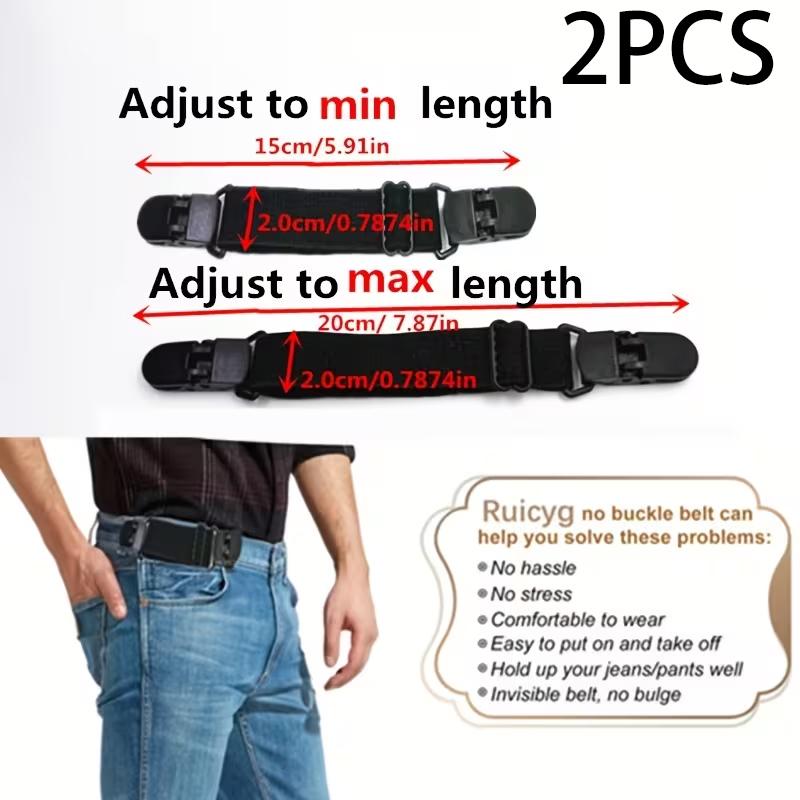 Elastic  Lazy-Style  Invisible Belt — Adjustable, Anti-Slip Elastic Band Clip & Fastener — Multifunctional Elastic Holder