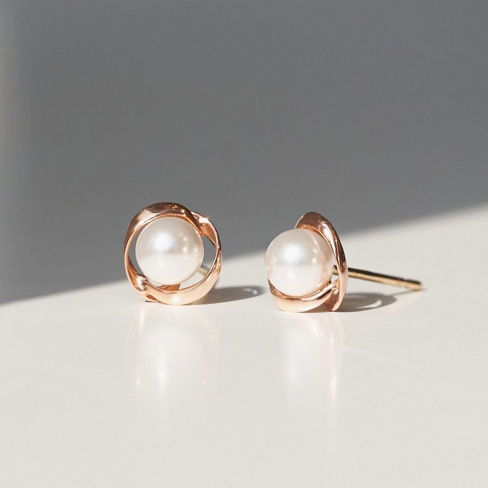 14K Mienne Swallow Pearl Earrings W