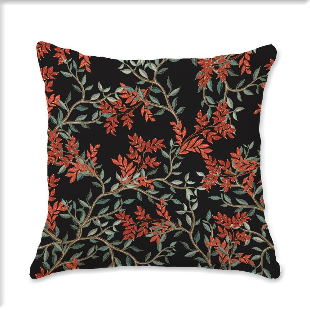 

Ретро ручная роспись Растения и цветы Линейный рисунок Цифровая печать Подушка Чехол для спинки дивана Льняной чехол для подушки 45 * 45Cm printed pillowcase