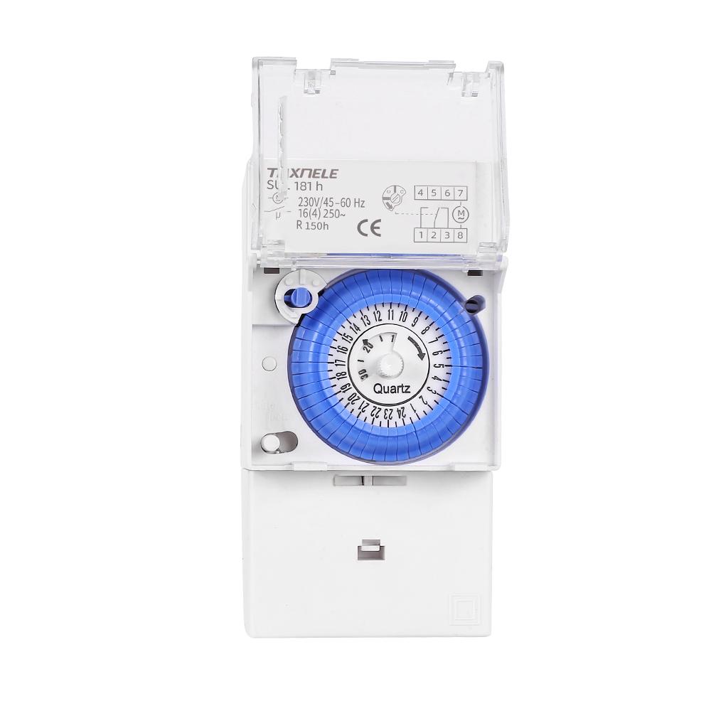 SUL181H SUL181D Mechanical Timer 24 Hours Time Switch Relay Electrical Programmable Timer 24 Hour Din Rail Timer Switch AC220V2