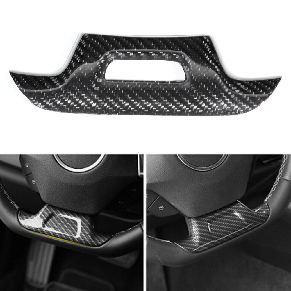 Carbon Fiber Steering Wheel Cover Fit for Chevrolet Camaro ZL1 2017 2019with Hole