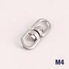 1Pc Eye Connectors 8 Ring Hook 304 Stainless Steel M4 M5 M6 M8 Carabiner Clasp 4mm 5mm 6mm 8mm Universal Marine Anchor Swivel