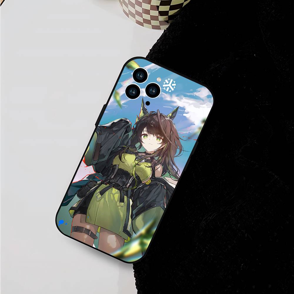 M3 Animated Game A-Arknights Phone Case For IPhone 17 Air 16 15 14 13 Pro Max 11 12 Black Silicone Cover