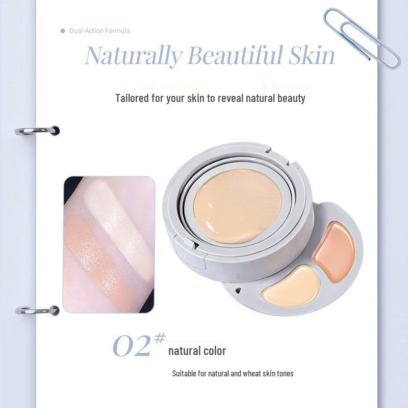 NOVO Cloud Fat Cream Glow Cushion Foundation & Concealer: Langanhaltend, Wasserdicht, Schweißfest, Weichzeichner-Effekt, Wischfest.