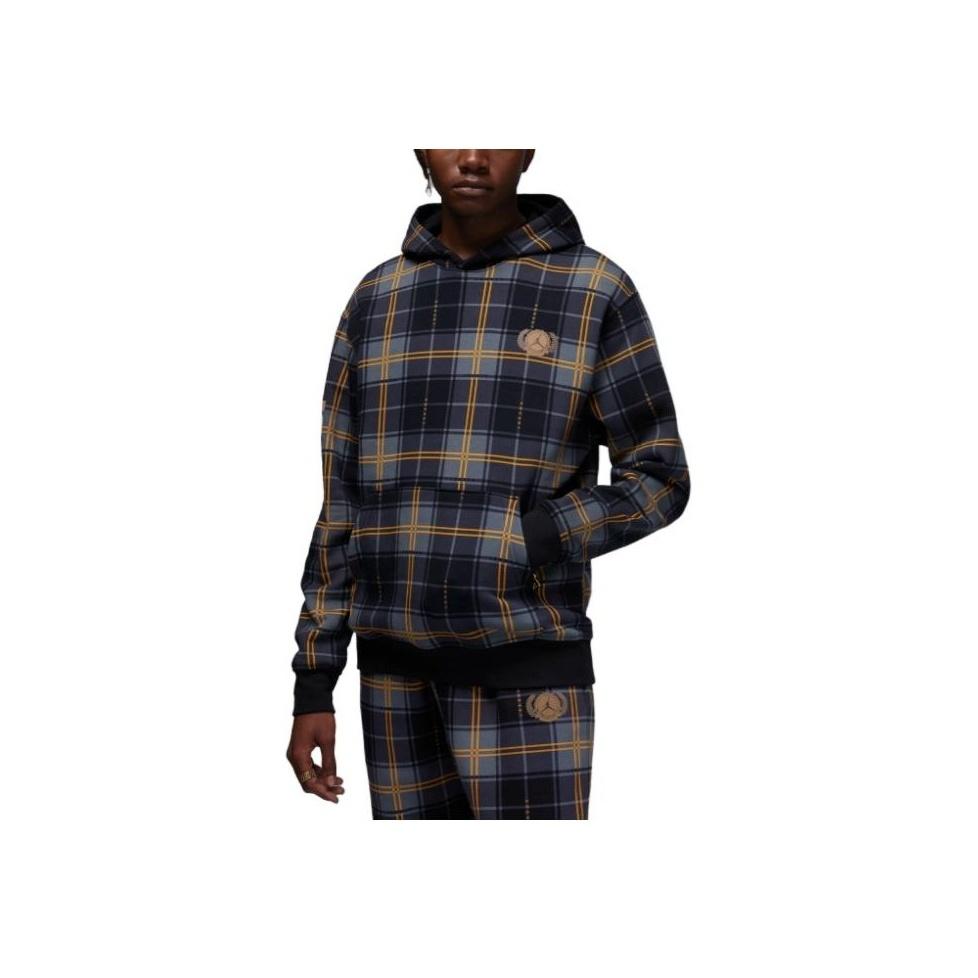 

Jordan Толстовка с капюшоном в клетку с длинным рукавом, мужская толстовка с капюшоном, черная DV1578-010 M