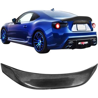 Becquet de coffre Compatible avec 20132020 Scion FRS Toyota 86 Subaru BRZ Type L Aspect Fibre de Carbone PP Lèvre Arrière Aile de Pont de Coffre