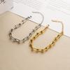 Trade Hot-Selling Fashion Gold Plated Stainless Steel Horseshoe Buckle Necklace Women Chain Link Bracelet