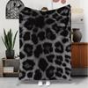Luxury Grey Black Leopard Print Throw Blanket Cozy Sofa Couch Manta Soft Bed Decorative Blanket For Bedroom Living Room