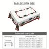 Christmas Tree Holly Printed Tablecloth for Table Decor Winter Xmas Holiday Kitchen Dining Table Cloth Christmas Decorations