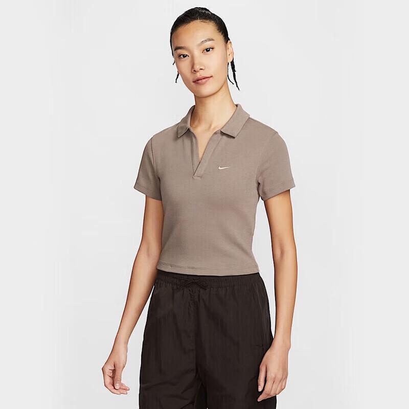 Nike Women s Slim Fit Breathable Knit Polo T-Shirt DV7885-214 M