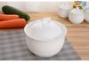 Embossed Ceramic Soup Pot with Lid, Bone China, 8-Inch Large Bowl for Home/Hotel Gift.