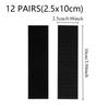 12/24pairs Heavy-Duty Double Sided Adhesive Mounting Strips Interlocking Tape  Reusable Sticky Back Tape for Hanging Organizing