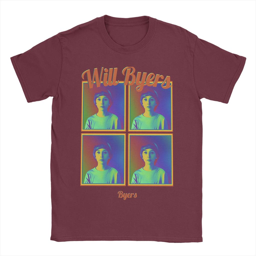Men's Will Byers  T Shirts  Cotton Clothing Fashion Short Sleeve Crewneck Tee Shirt Printing T-Shirt