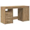 Desk with Cabinet Artisan Oak Engineered Wood