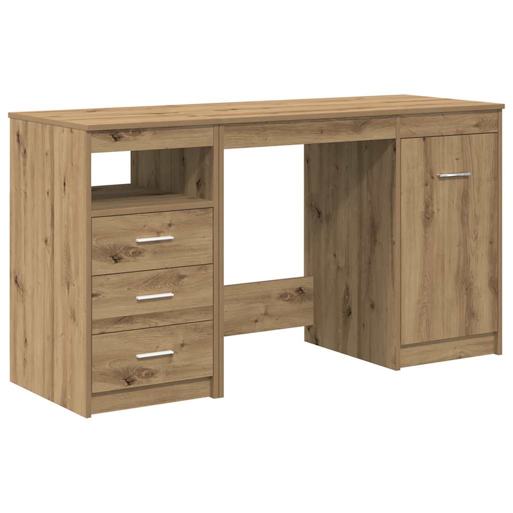 Schreibtisch mit Schrank Artisan Eiche Holzwerkstoff
