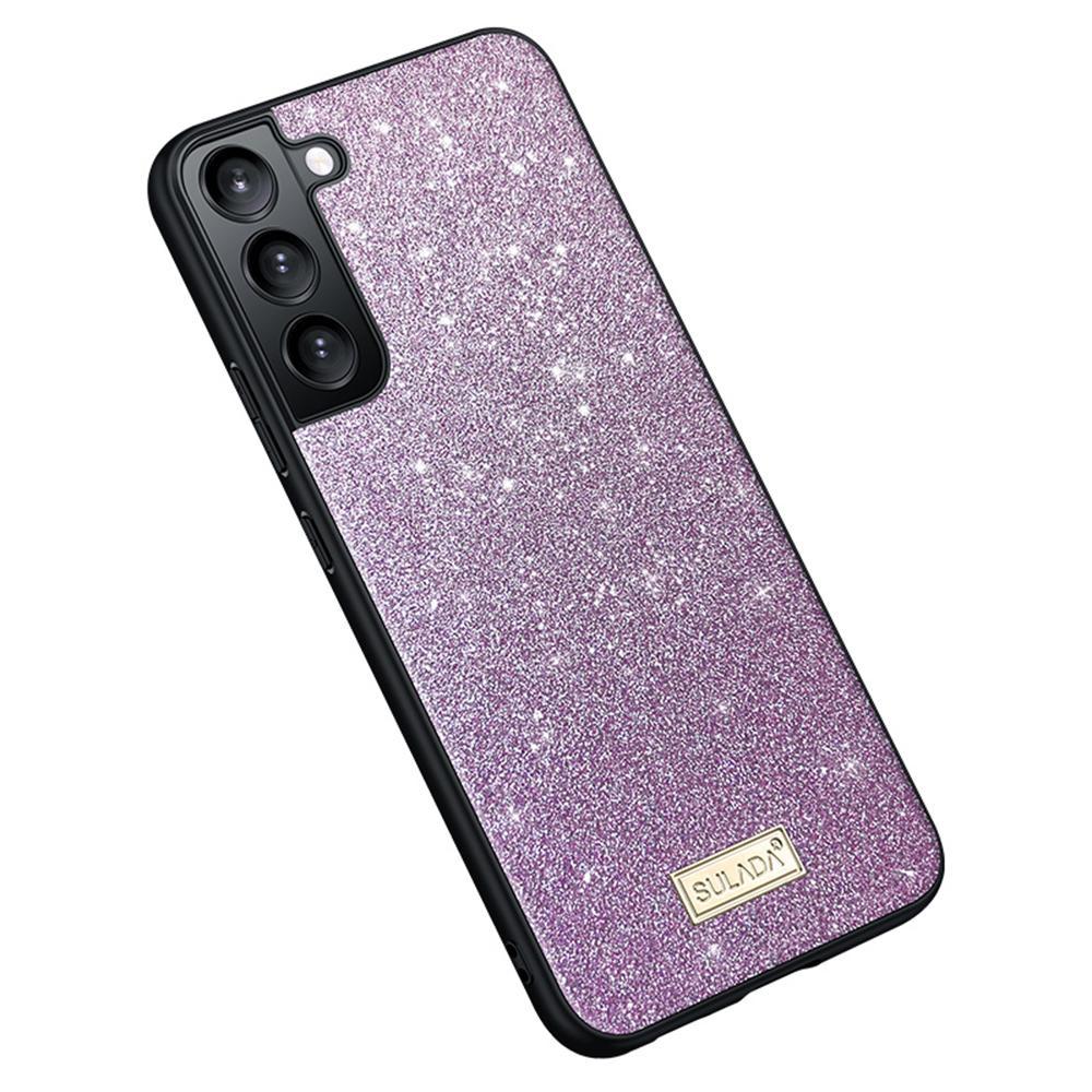 

SULADA For Samsung Galaxy S25+ Case PU Leather + PC + TPU Glitter Sequins Back Phone Cover E