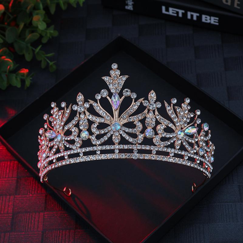 New Bridal Head Big Crown Jewelry Alloy Crown Holiday Wedding Party Dress Up Accessories