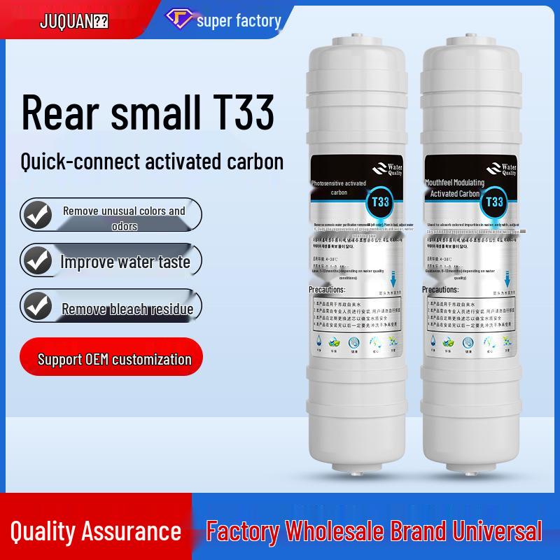 Compact T33 Post-Activated Carbon Ultrafilter with Quick-Connect Coconut Shell Element