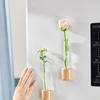 2Pieces Modern Mini Fridge Magnets Vases Test Tube Designs Flower Holder for Kitchen Refrigerator and Office Decors