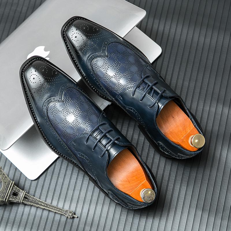 Gentleman Business Formal Leather Shoes Men Dress Shoes Classic High Quality Formal Office Oxford Shoes For Men Brogue