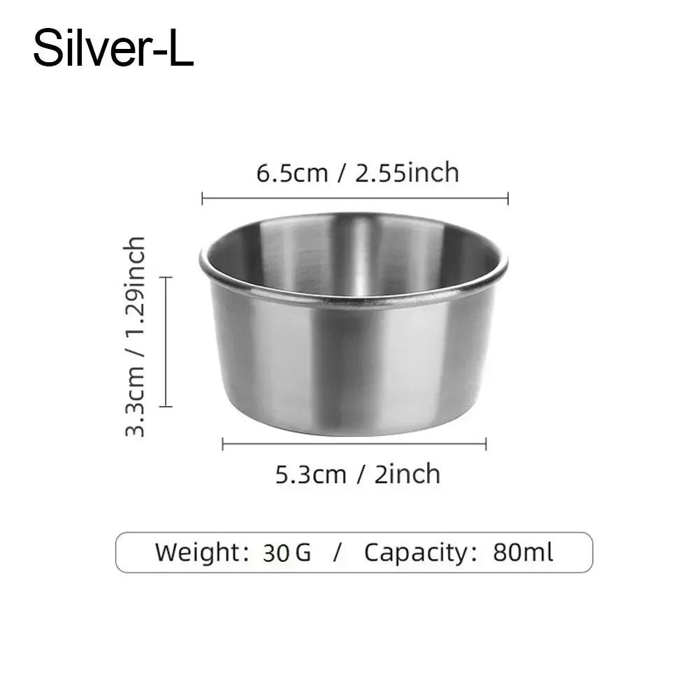 High Quality Stainless Steel Seasoning Dishes Multifunctional Mustard/Salad/Tomato Sauce Condiment/Sauce Sauce Cup Dip Tray