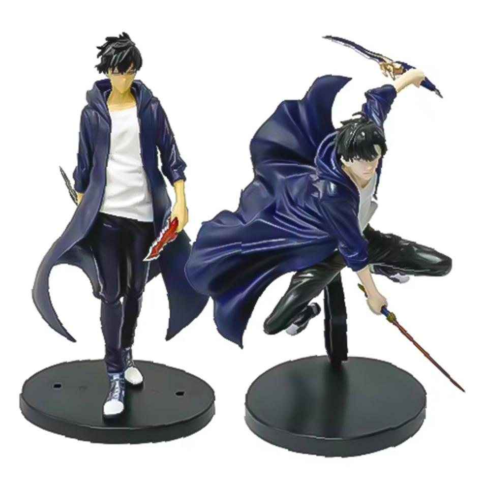 På lager Solo Leveling Skyggekongen Figur Sung Jinwoo Cheng Xiaoyu Håndholdt Modell Skrivebordsdekorasjon Anime Samlingsmodell Gave