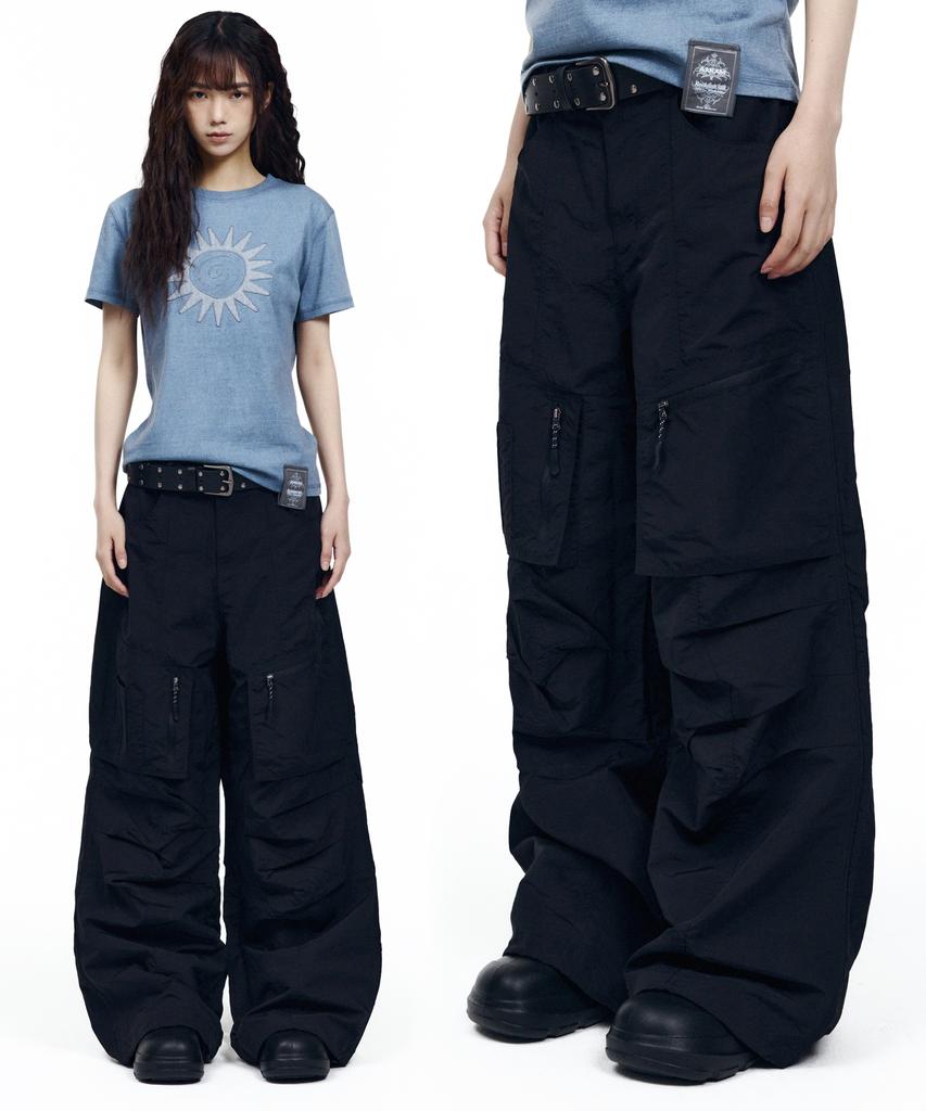 AAKAM Knee Pin-Tuck Rain Shield Pants (Black)