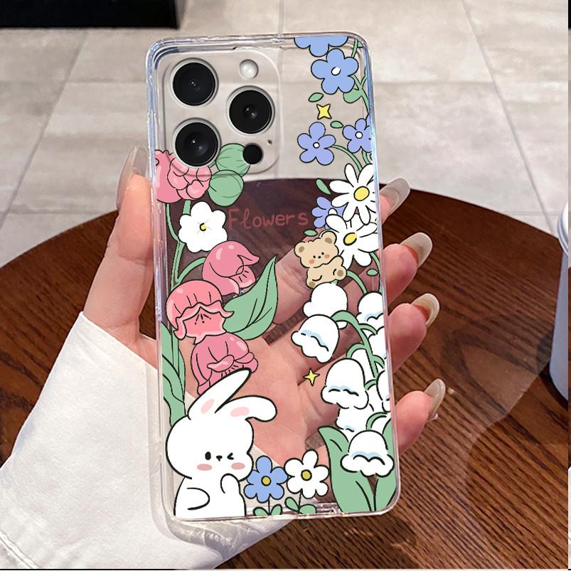 Case For iPhone 14 Pro 6.1" Casing iPhone 14 Pro Max 6.7" Cover Luxury Cute Love Rabbit Funny Clear Soft Silicone TPU Phone Case