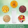 Noodles Spaghetti Container Plastic Noodle Pasta Storage Jar with Locking Lid Clear Dry Food Keeper Canister Cereal Crisper Box