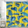 Tropical Leaf Shower Curtain: Embrace the Bold Blue Design, Soft Fabric, and Vibrant Vibes for Your Lively Bathroom