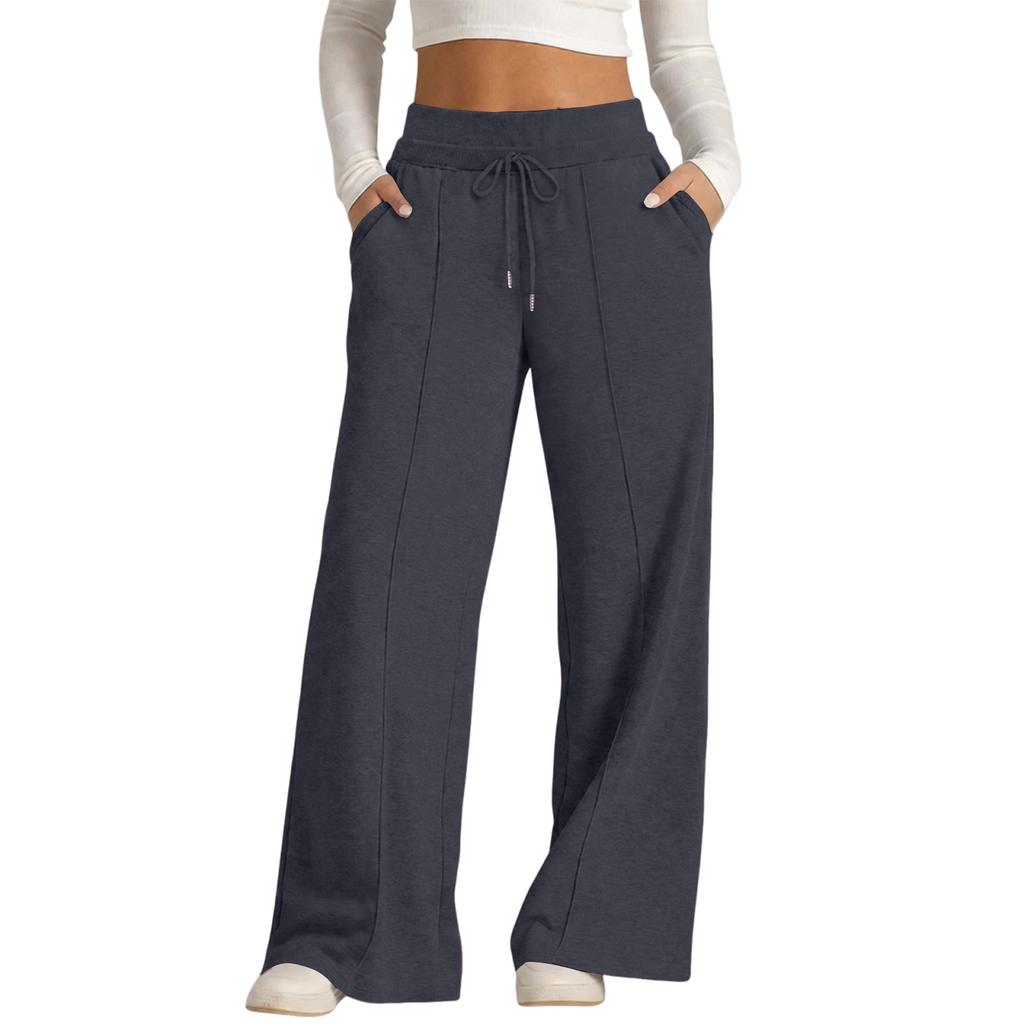 Damen High Waist Weite Hosen Lockerer Schnitt Lässige Hosen für und Tägliche Kleidung