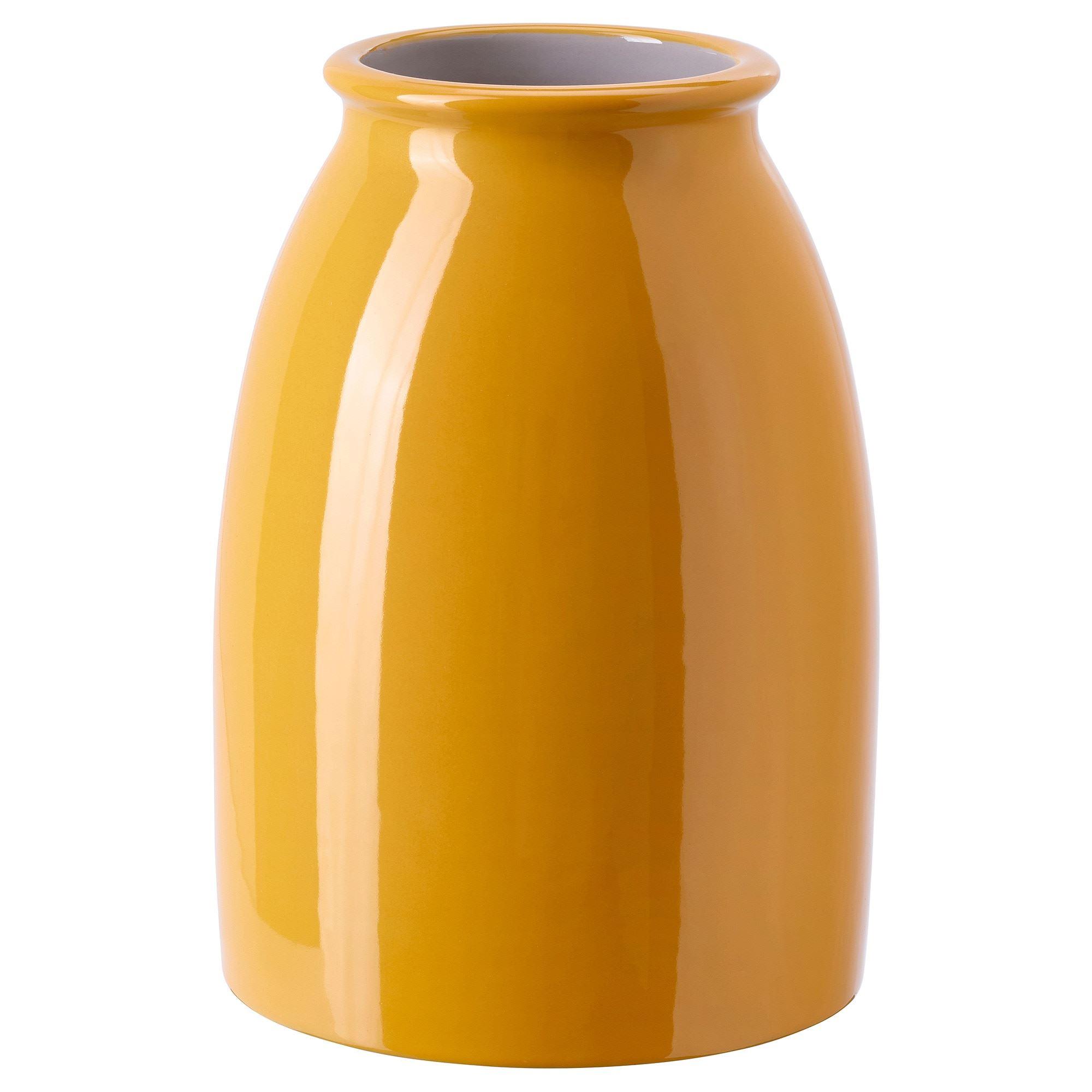 

IKEA KOPPARBJÖRK parlak sarı 21 cm vazo