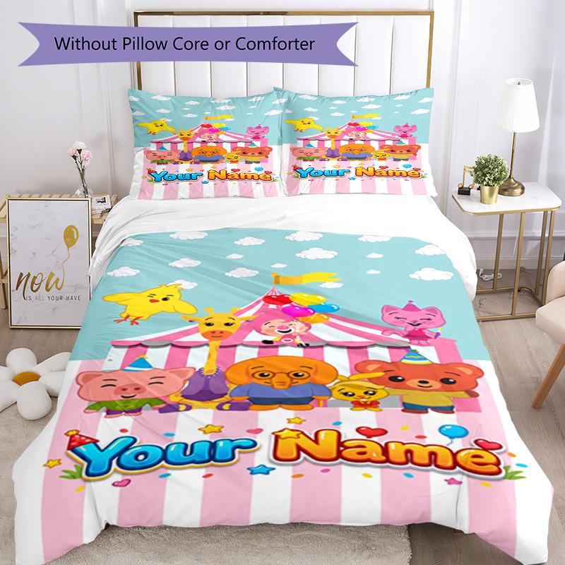 Plim Plim Customize Your Name Bedding Set Perfect for Decorate room Machine Washable Custom Room Decor Perfect Gift for Valentine’s Wedding Birthday