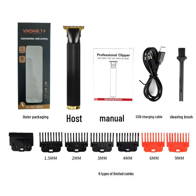 Detachable Electric Hair Clipper & Styling Set with T9 Carving Scissors.