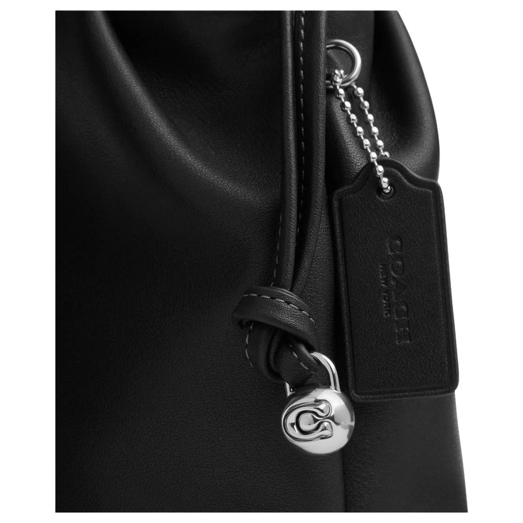 Coach Faye 18 Silver Logo Bucket Bag Mini Women Bags Black CDB67-SVBK