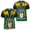 Modische Guyana Flagge Grafik T-Shirts Fußballtrikot Sommer Lässig 3D Druck Herren Sporttrikot Locker Schnelltrocknend Atmungsaktiv T-Shirts Oberteile