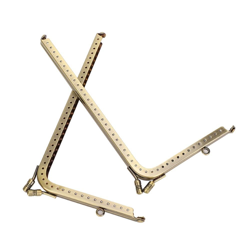 2pcs 18.5cm Length Bag Clasp Lock Alloy Material Metal Purse Frame Purse Frame Tailor Accessories