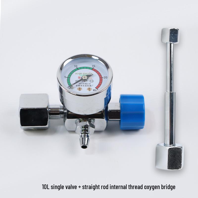 Household Oxygen Cylinder with Single Pressure Gauge Valve