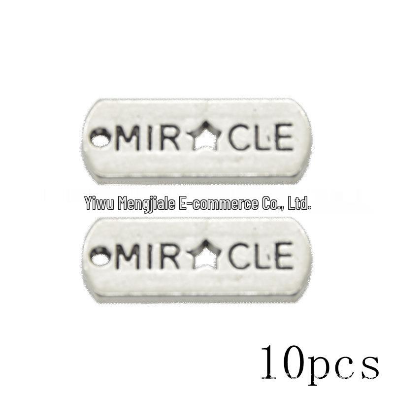 DIY Vintage Gold Inspirational Word Tag Pendant for Jewelry Making
