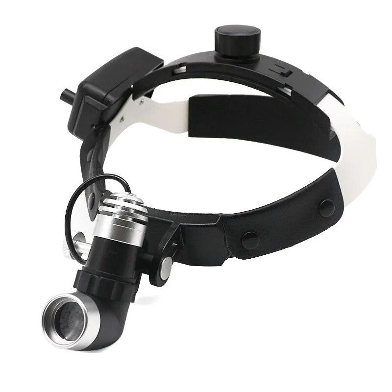 80000 Lux Powerful Headlamp with Binocular Magnifier 2.5X/3.5X Helmet Dental Loupe with Headlight 3W High Brightness