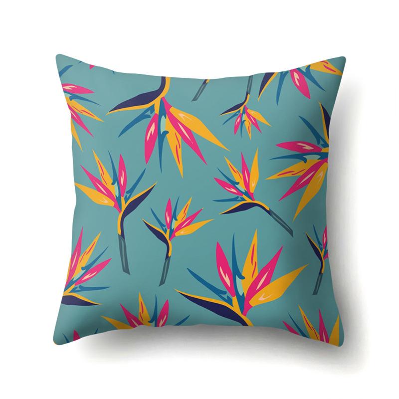 Polyester Pillowcase Plant Fresh Car Decoration Home Printed Pillowcase Sofa Cushion Cover