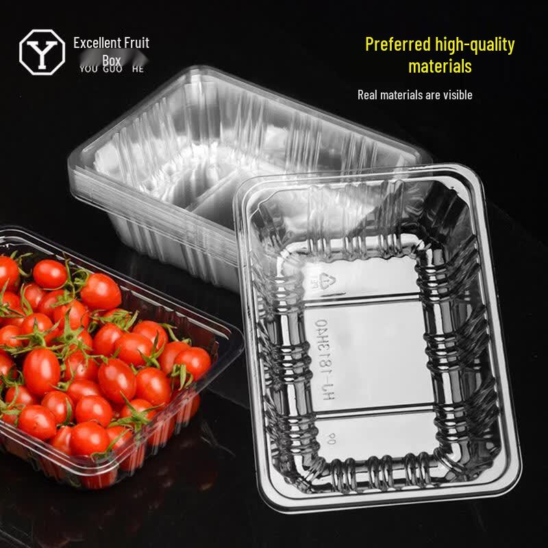Qiwei Disposable Lidless Transparent Fruit Box