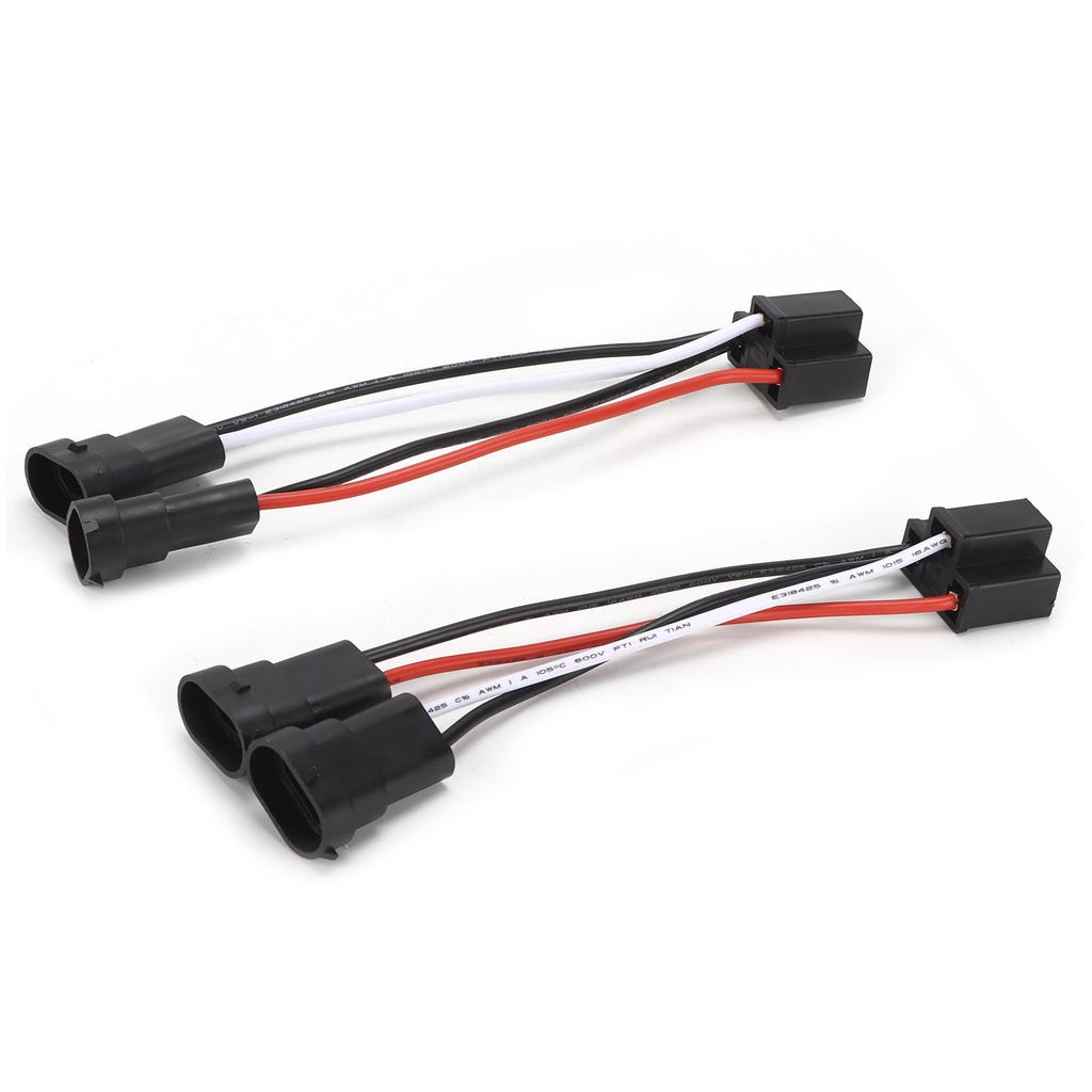 2pcs H4 9003 To H11 Conversion Wire Harness Adapter for Car Headlight Fog Light 12V‑24V