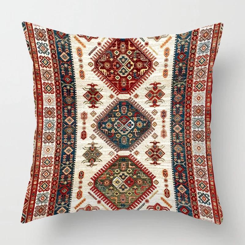 Moroccan Ethnic Pattern Pillowcase    Living Room Sofa Decoration Cushion Cover Home Office