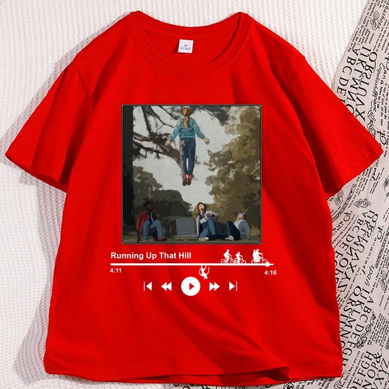 

Running Up That Hill Max TShirt Men Women Max Mayfield Tee Cascual Cotton Short Sleeve The Upside Down Tshirt TV Series Clothes S