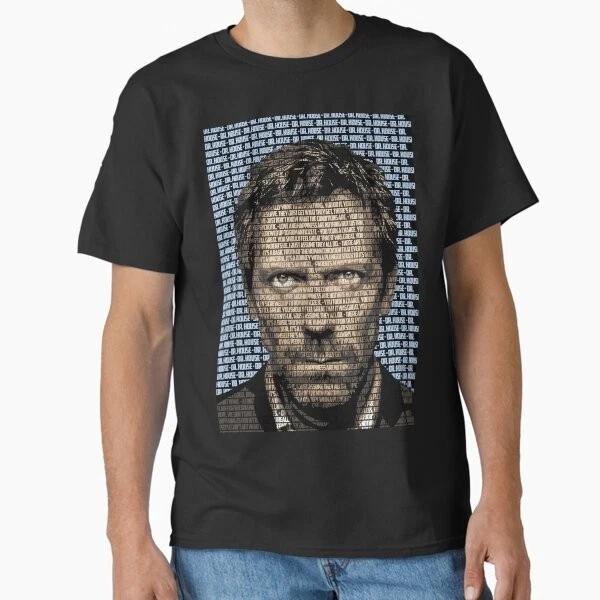 Dr House Typography Portrait Classic Tshirt Made In Usaaus Tshirt S2xl S